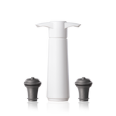 Weinpumpe weiss (1 Pumpe, 2 Stopfen), Box