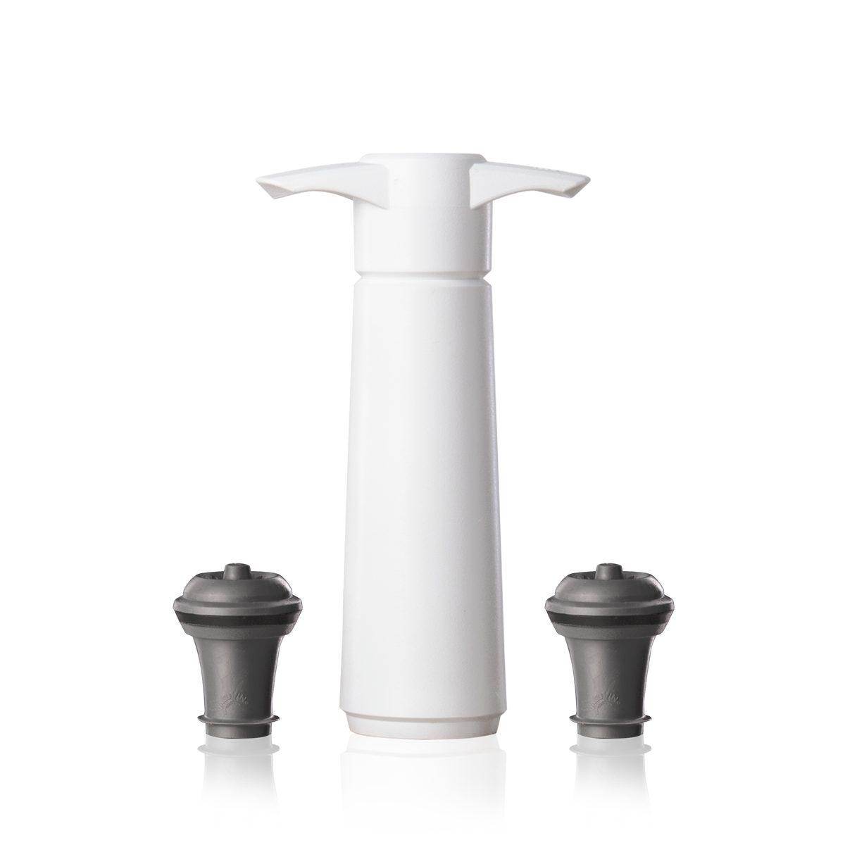 Weinpumpe weiss (1 Pumpe, 2 Stopfen), Box